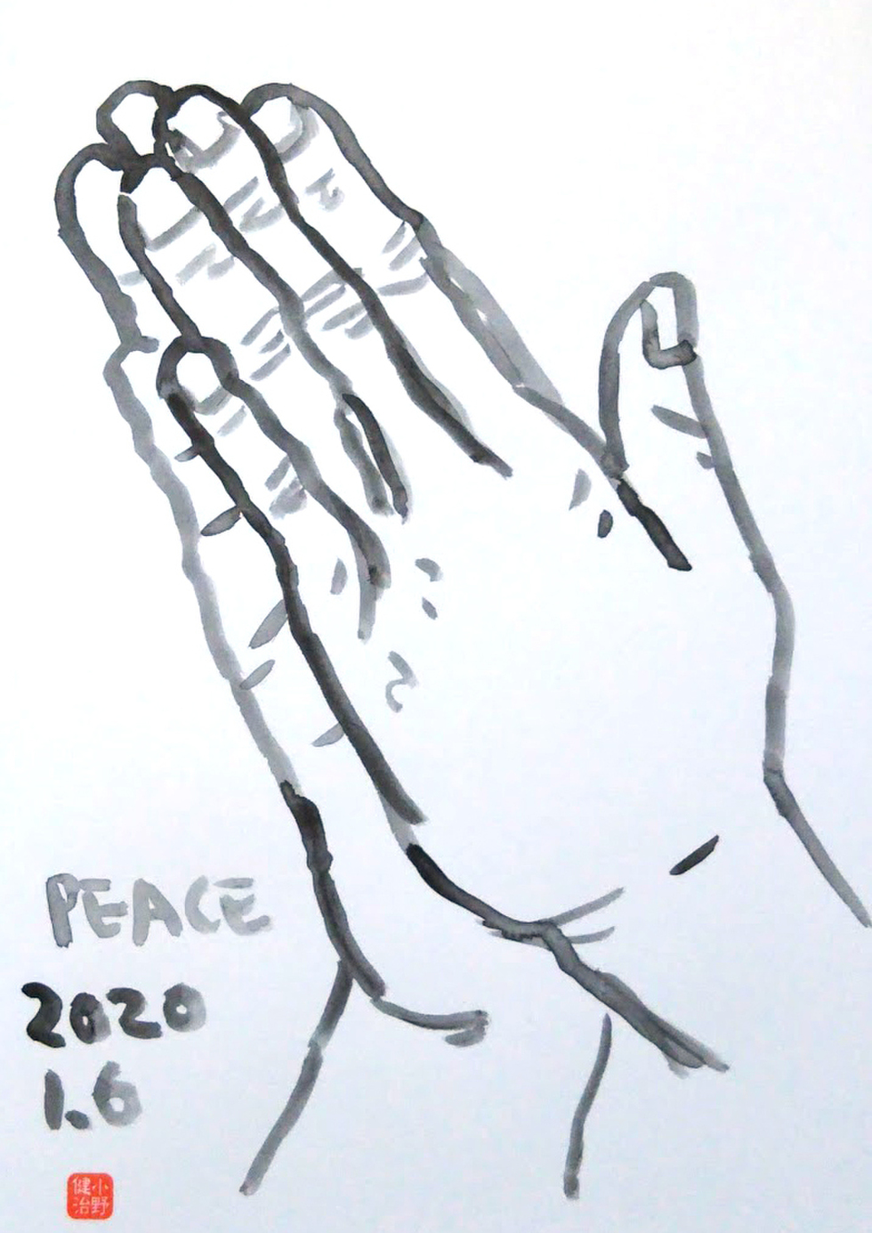 イラスト、墨イラスト、墨絵、アート