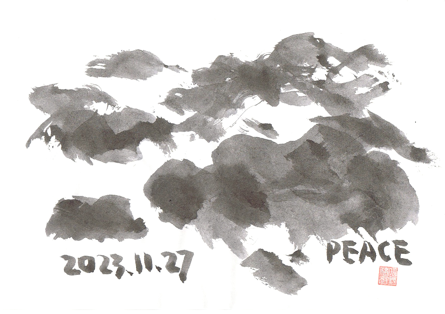 イラスト、墨イラスト、墨絵、アート