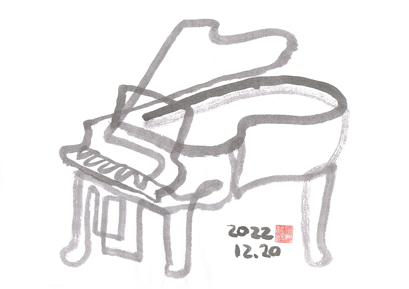 イラスト、墨イラスト、墨絵、アート